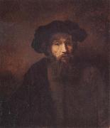A Bearded Man in a Cap Rembrandt